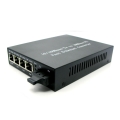 10/100M Dual Fiber 1550nm 100km SC Connector 1SC+4RJ45 Port Ethernet Fiber Media Converter