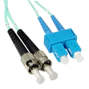 SC-ST Plenum Duplex 10G OM3 50/125 Multi-mode Fiber Patch Cable