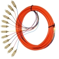 4-fiber 0.9mm 62.5/125 OM1 Multimode LC/SC/ST/FC Bunch Pigtail