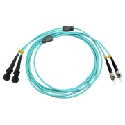 ST/UPC to MTRJ/UPC Duplex 10G OM3 50/125 Multimode Armored Patch Cable