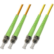 ST/APC to ST/UPC Plenum Duplex 9/125 Single-mode Fiber Patch Cable