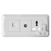 TCL Legrand 1x3Port+1xRJ45+1TV Outlet Socket Wall Face Plate 118 Type Q Series