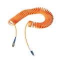 FC-LC Simplex 62.5/125um OM1 Multimode Bend Safe Curl Fiber Patch cord