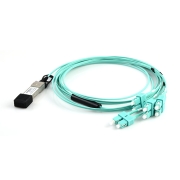 3M(9.8ft) 40GBASE QSFP+ to 8xLC Connetor Breakout Active Optical Cable