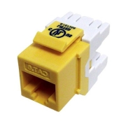 CAT6 Component Rated HD Keystone Jack Yellow