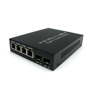 10/100/1000M 2SFP+4RJ45 Ports Ethernet Fiber Media Converter