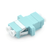 LC/UPC to LC/UPC OM3 Duplex SC Type With Flange Plastic Fiber Adapter