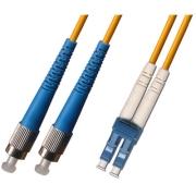 FC/APC to LC/APC Plenum Duplex 9/125 Single-mode Fiber Patch Cable