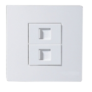 2xRJ45 Socket Outlet Wall Panel Face Plate 120 Type 86 Series