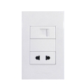 TCL Legrand 1x2Port+1xRJ45 Socket Outlet Wall Face Plate 120 Type 60 Series
