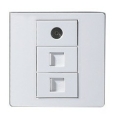 1xRJ45+1xRJ11+1xTV Outlet Socket Wall Panel Face Plate 120 Type 86 Series