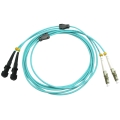 LC/UPC to MTRJ/UPC Duplex 10G OM3 50/125 Multimode Armored Patch Cable