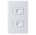 2xRJ45 Socket Outlet Wall Panel Face Plate 120 Type 60 Series