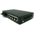 A Pair of BIDI WDM Single Fiber 10/100M 1310/1550 20km SC 2SC+6RJ45 Ethernet Media Converter