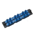12 fibers HD SC to ST Duplex 6 pack Adapter Panel Blue