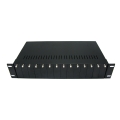 14 slots fiber media converter rack chassis with dual power supply 220V