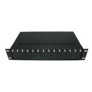 14 slots fiber media converter rack chassis with dual power supply 48V