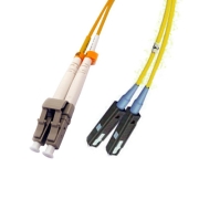 LC/APC to MU/UPC Plenum Duplex 9/125 Single-mode Fiber Patch Cable