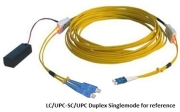 SC-LC Duplex Single-mode (9/125) Tracer fiber patch cord