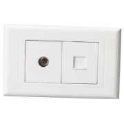 1xRJ45+1TV Outlet Socket Wall Panel Face Plate 118 Type