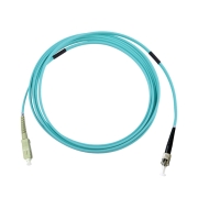 SC/UPC to ST/UPC Simplex 10G OM3 50/125 Multimode Armored Patch Cable