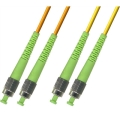 FC/APC to FC/UPC Plenum Duplex 9/125 Single-mode Fiber Patch Cable