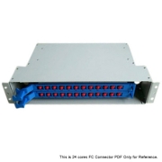 24 Fibers ST 2U Rack Mount Optic Distribution Frame with pigtails and adapters FITB-ODF-C-24