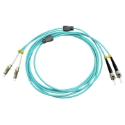 ST-LC Duplex 10G OM4 50/125 Multimode Armored Fiber Patch Cable