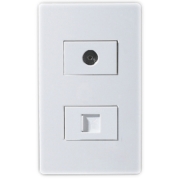 1xRJ45+1xTV Outlet Socket Wall Panel Face Plate 120 Type 60 Series