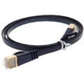 Category 7 Cat7 Network Patch Cable Flat 1m Black