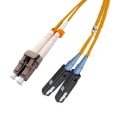 LC/APC to MU/APC Plenum Duplex 9/125 Single-mode Fiber Patch Cable