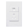 TCL Legrand 1x3Port+1xRJ45 Socket Outlet Wall Face Plate 120 Type 60 Series