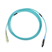 SC/UPC to MU/UPC Simplex 10G OM3 50/125 Multimode Armored Patch Cable