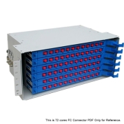 72 Fibers FC 4U Rack Mount Optic Distribution Frame with pigtails and adapters FITB-ODF-C-72