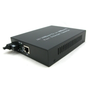 A Pair of BIDI WDM Single Fiber 10/100M 1490/1550 80km 1SC+1RJ45 Ethernet Media Converter