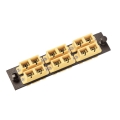 12 fibers HD SC Duplex 6 pack Adapter Panel Yellow