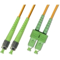 FC/APC to SC/APC Plenum Duplex 9/125 Single-mode Fiber Patch Cable