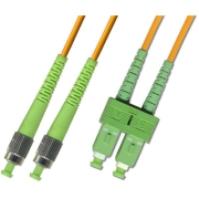FC/APC to SC/APC Plenum(OFNP) Duplex 9/125 Single-mode Fiber Patch Cable