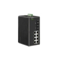 8x10/100T to 4x10/100/1000X SFP port or 2x10/100 1*9 SC ports Industrial Managed Media Converter