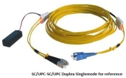 SC-ST Duplex Single-mode (9/125) Tracer fiber patch cord
