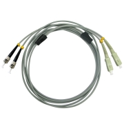 SC/UPC to ST/UPC Duplex Multimode 50/125 OM2 Armored Patch Cable