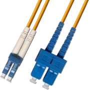 SC/APC to LC/APC Plenum Duplex 9/125 Single-mode Fiber Patch Cable