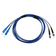 SC/UPC to ST/UPC Duplex Singlemode 9/125 Armored Patch Cable