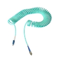 FC-LC Simplex 10G OM3 Multimode Bend Safe Curl Fiber Patch cord