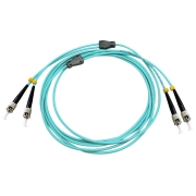 ST/UPC to ST/UPC Duplex 10G OM3 50/125 Multimode Armored Patch Cable